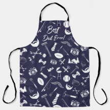 Navy Best Dad Ever All-Over Print Apron