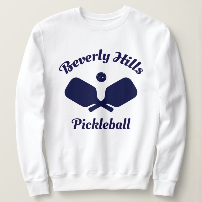 Navy Beverly Hills Pickleball Sweatshirt (Design Front)