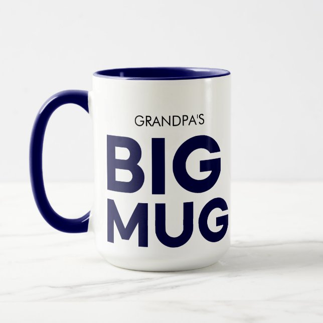 Navy Big Mug | Huge Mug | Grandather's (Left)