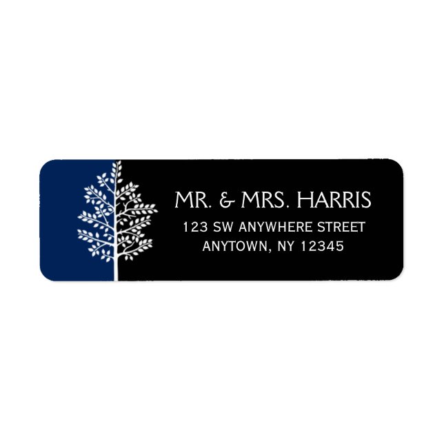 Navy Black Tree of Life Bar Mitzvah (Front)