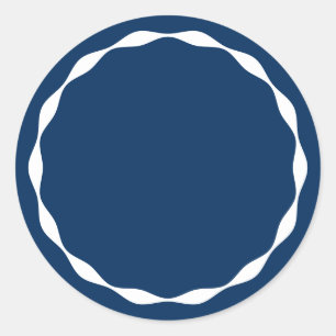 Navy Blank Circle Custom Spice Container Sticker