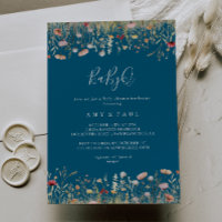 Navy Bliss Wildflower  BabyQ Baby Shower Barbecue