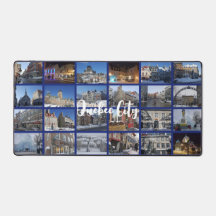 Navy Blue 24 Photo Collage Grid Travel Custom