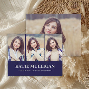 Navy Blue 4 Photo Graduation 