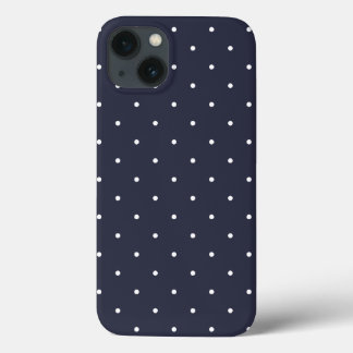 Navy Blue 50's Style Polka Dot iPad 2/3/4 Case