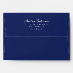Navy Blue 5 x 7 Pre-Addressed Envelopes