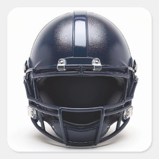 Navy Blue American Football Helmet Decal Square Sticker