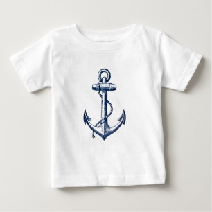 Navy Blue Anchor Baby T-Shirt