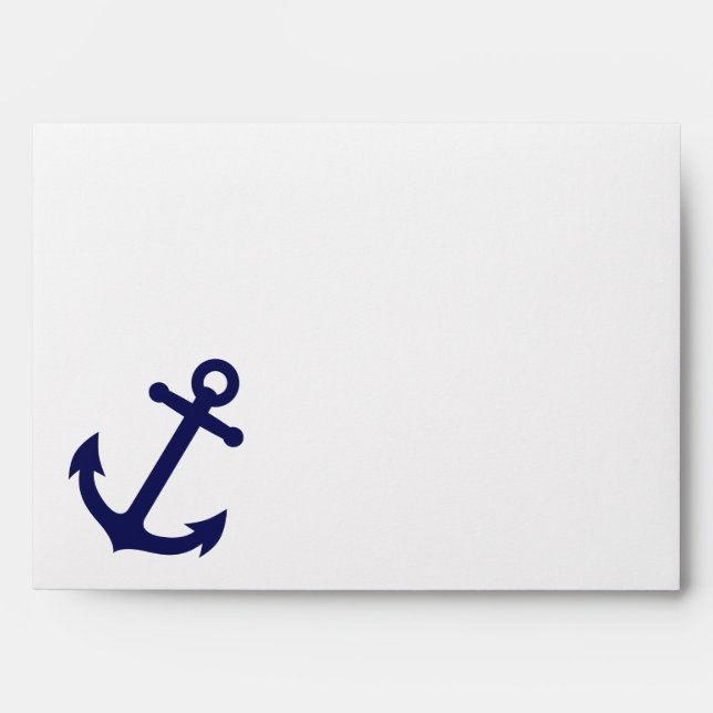 Navy Blue Anchor Envelope (Front)