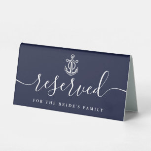 Navy Blue Anchor Nautical Wedding Reserved