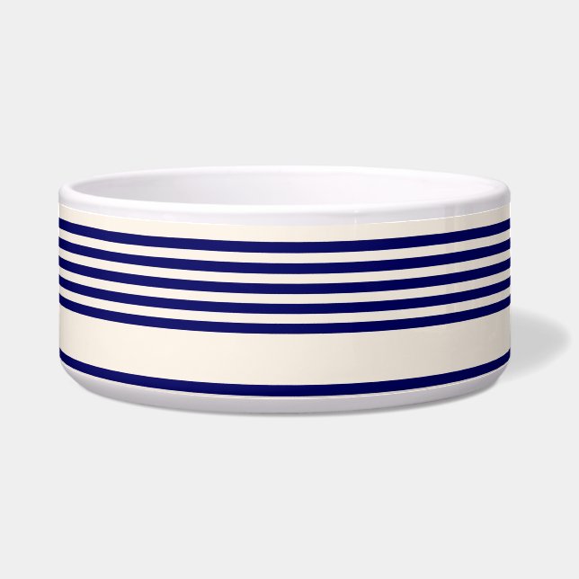 Navy blue and beige five stripes pattern (Front)
