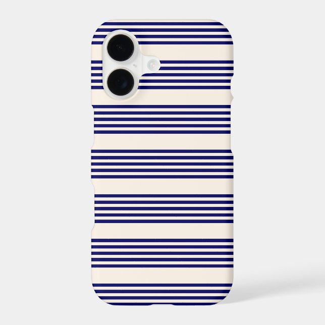 Navy blue and beige five stripes pattern (Back)