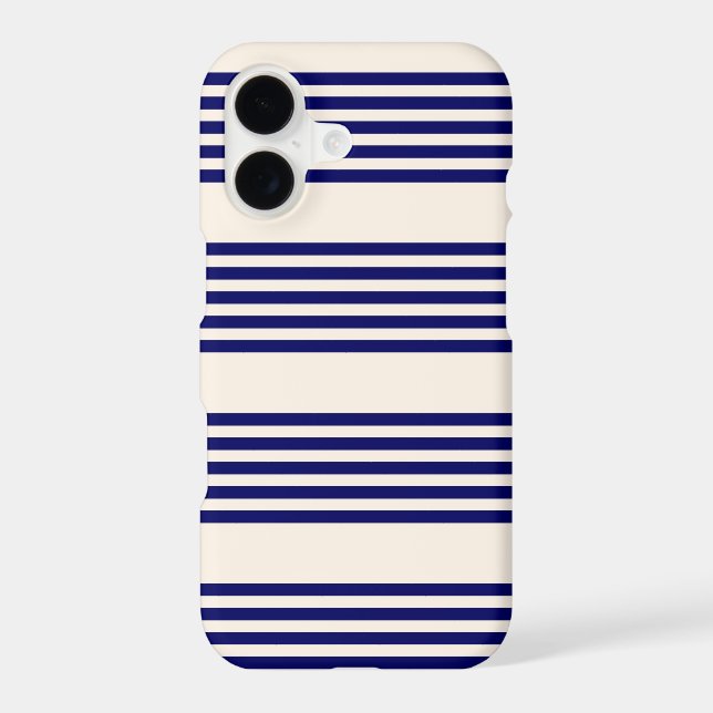Navy blue and beige five stripes pattern (Back)