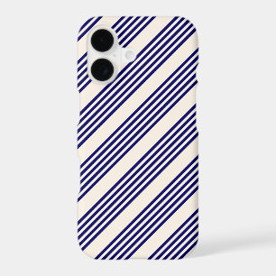 Navy blue and beige five stripes pattern