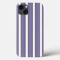 Navy blue and beige five stripes pattern