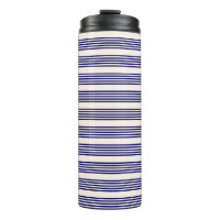 Navy blue and beige five stripes pattern