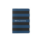Navy Blue and Black Rugby Stripes with Custom Name