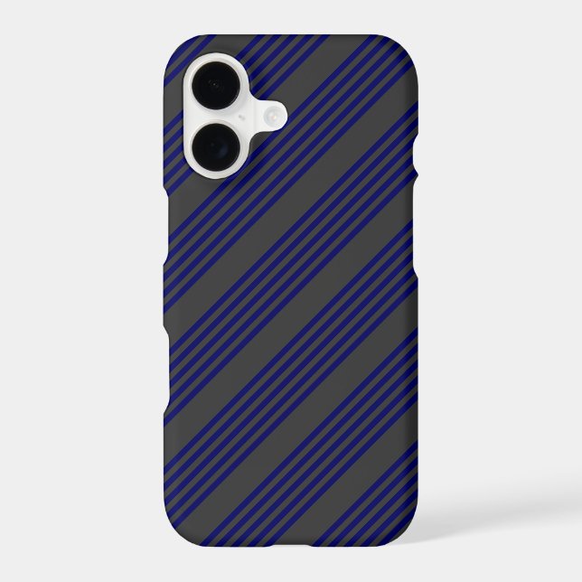 Navy blue and charcoal five stripes pattern (Back)