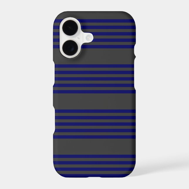 Navy blue and charcoal five stripes pattern (Back)