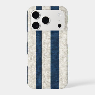 Navy Blue and Cream Vertical Stripe Seamless