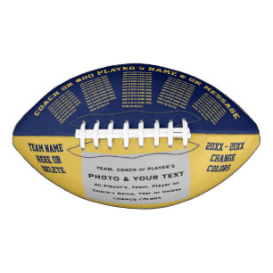 Navy Blue and Gold, ALL Player's Names, Photo American Football