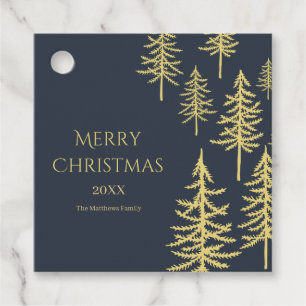 Navy Blue and gold Christmas tree 2022  Favour Tags
