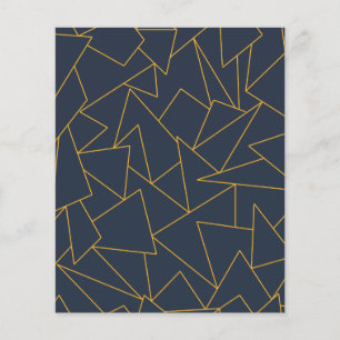 Navy blue and gold geometric scrapbook paper