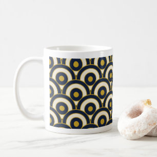 Navy Blue and Gold Islamic Geometric Mug