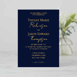 Navy Blue and Gold Luxe Wedding