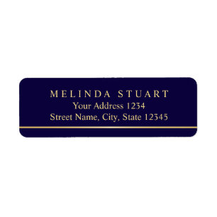 Navy Blue and Gold Modern Elegant