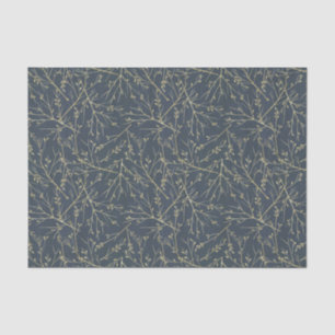 Navy Blue and Gold Pattern Tissue Paper