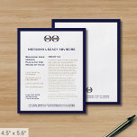 Navy Blue and Gold Promotional Flyer<br><div class="desc">A simple custom navy blue and gold business flyer template in a modern minimalist style that can be easily updated with your company logo,  contact details,  and custom flyer text. Ideal for marketing products,  services,  promotions,  event pricing,  and more. Perfect for business professionals looking to enhance their brand presence.</div>