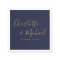 Navy Blue And Gold Signature Script Wedding
