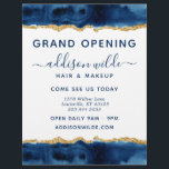 Navy Blue And Gold Watercolor Business Flyer<br><div class="desc">Navy Blue And Gold Watercolor Business Flyer. Elegant Navy Blue And Gold geometric hand lettered style calligraphy script professional business design. Perfect for makeup artists,  hair stylists,  cosmetologists,  and more!</div>