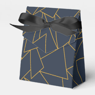 Navy blue and golden favour box