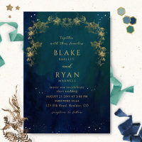Navy, Blue and Green Enchanting Celestial Wedding