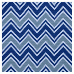 Navy Blue and Grey Chevron Upholstery Fabric