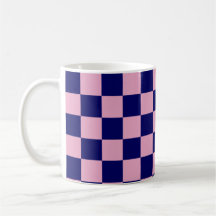 Navy Blue and Light Pink Chequerboard Pattern