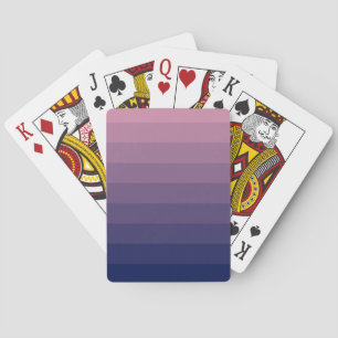 Navy Blue and Mauve Gradient Playing Cards