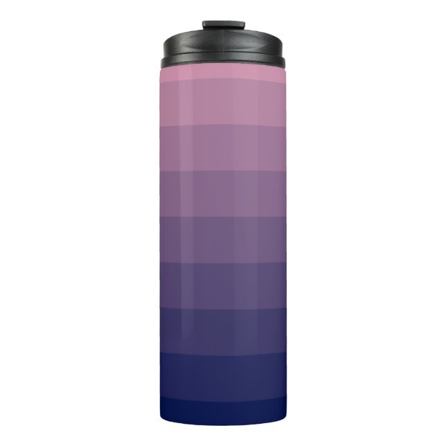 Navy Blue and Mauve Gradient Thermal Tumbler (Front)