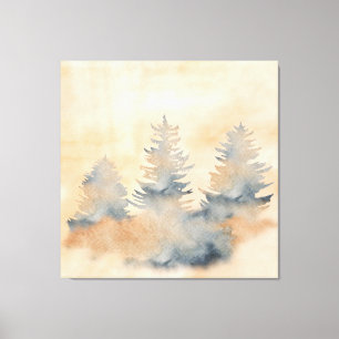 Navy Blue and Orange Outdoor Landscape Canvas Print