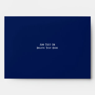 Navy Blue and Orange Peony Wedding Envelope