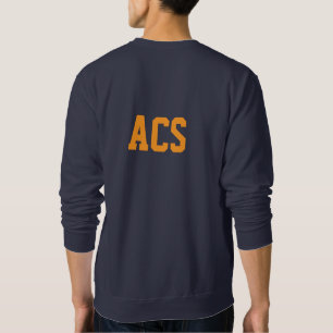 Navy Blue and Orange School Colours and Letters Sweatshirt
