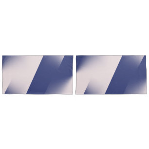Navy Blue and Pink Diagonal Colour Block Ombre Pillowcase