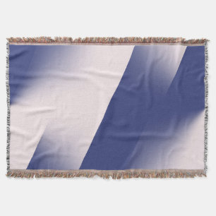 Navy Blue and Pink Diagonal Colour Block Ombre Throw Blanket
