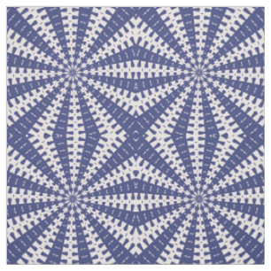 Navy Blue and Pink Dovetail Kaleidoscope Fabric