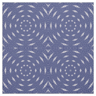 Navy Blue and Pink Mitochondria Mandala Fabric