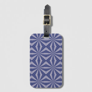 Navy Blue and Pink Origami Fortune Teller Pattern Luggage Tag