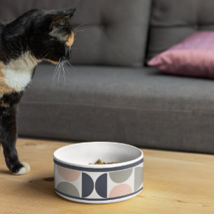 Navy Blue and Pink Retro/Mid-Century Circles Pet