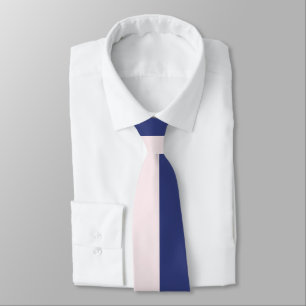 Navy Blue and Pink Vertical Color Blocks Tie